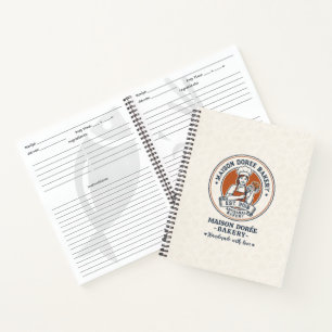 Bakery Store Pastry Chef Dessert Sweets Cake Baker Notebook