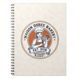 Bakery Store Pastry Chef Dessert Sweets Cake Baker Notebook
