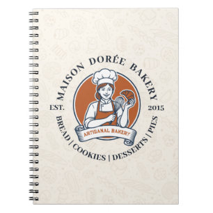 Bakery Store Pastry Chef Dessert Sweets Cake Baker Notebook