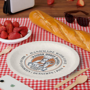 Bakery Store Pastry Chef Dessert Sweets Cake Baker Paper Plate