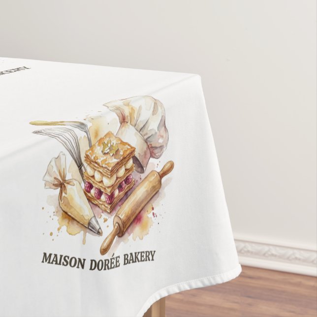 Bakery Store Pastry Chef Dessert Sweets Cake Baker Tablecloth (In Situ)