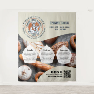 Bakery Store Pastry Chef Dessert Sweets Cake Baker Tapestry