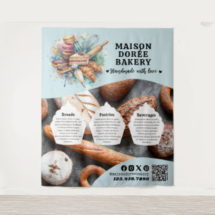 Bakery Store Pastry Chef Dessert Sweets Cake Baker Tapestry