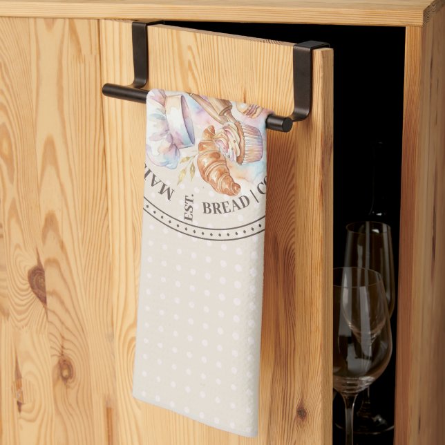 Bakery Store Pastry Chef Dessert Sweets Cake Baker Tea Towel (Thirds Fold)