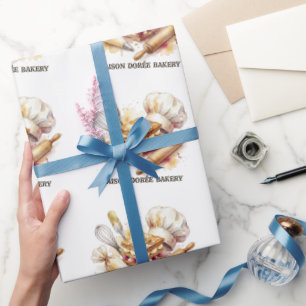 Bakery Store Pastry Chef Dessert Sweets Cake Baker Wrapping Paper