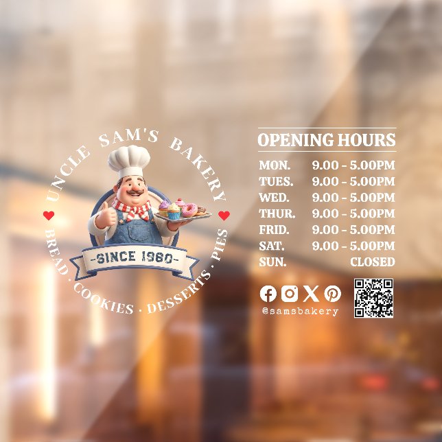 Bakery Store Pastry Chef Desserts Opening Hours (Sheet 2)