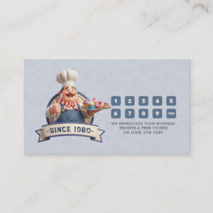 Bakery Store Pastry Chef Desserts Sweets Cake Shop Loyalty Card