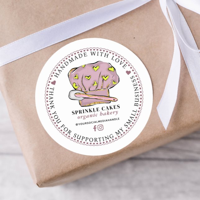 Bakery Thank You For Your Business  Classic Round Sticker (Creator Uploaded)