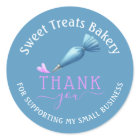 Bakery Thank You For Your Order Elegant Blue
