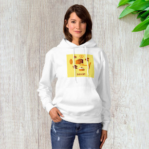 Bakery Themed Bread Pastries and Sweets Hoodie