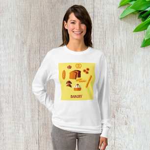 Bakery Themed Bread Pastries and Sweets  T-Shirt