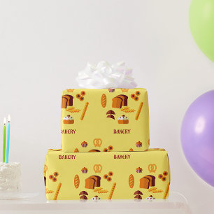 Bakery Themed Bread Pastries and Sweets  Wrapping Paper