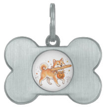 Bakery Thief Shiba Inu - Cute Dog carrying French
