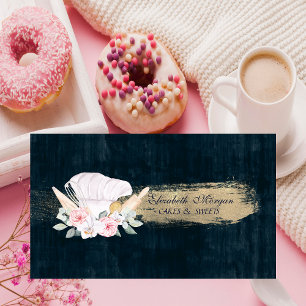 Bakery Tools Chef's Hat Brush Stroke Business Card