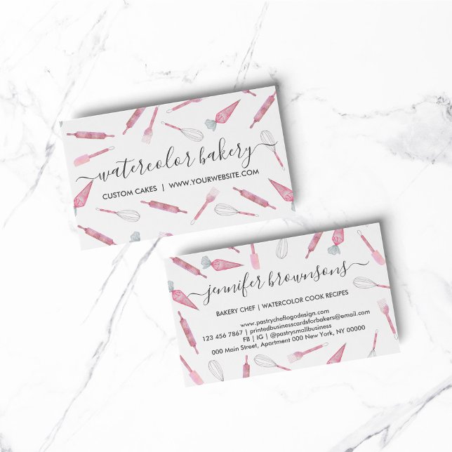 Bakery Utensils Homemade Business Card (Bakery Utensils Homemade Business Card)