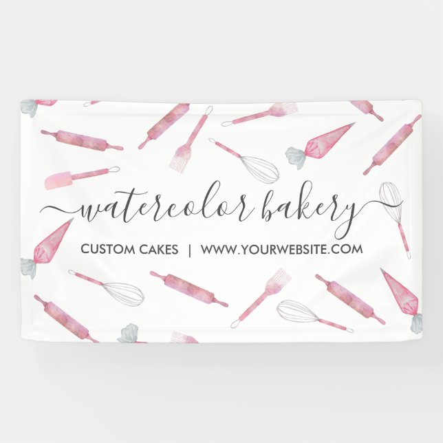 Bakery Utensils Homemade Chef Banner (Horizontal)