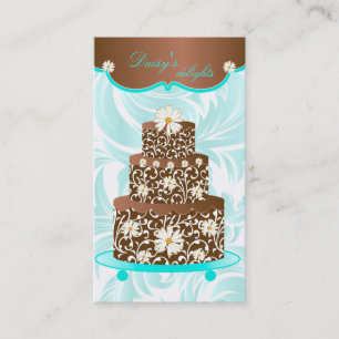 Bakery Wedding Cake Pastry Chef Chocolate Daisy Business Card