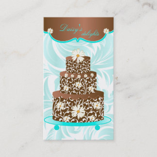 Bakery Wedding Cake Pastry Chef Chocolate Daisy Business Card