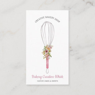 Bakery Whisk logo pastry boho Business Card