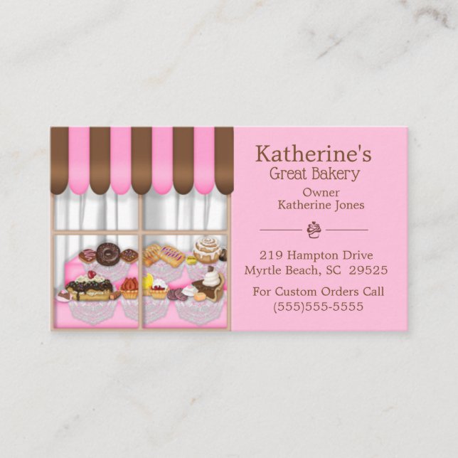 Bakery Window Business Cards (Front)