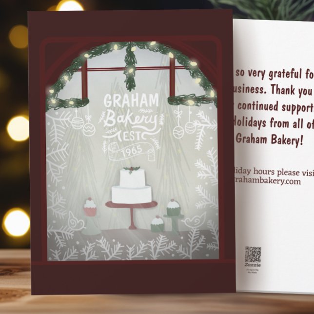 Bakery Winter Holiday Customer Appreciation Card (Creator Uploaded)
