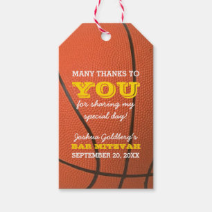 Baketball Thank You Favour Tag