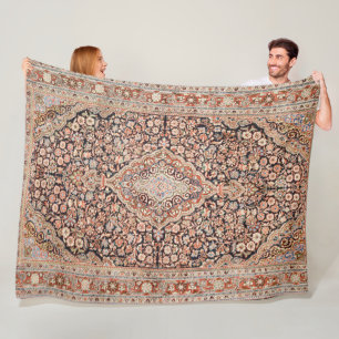 Bakhshaish Azerbaijan Northwest Persian Carpet Pri Fleece Blanket