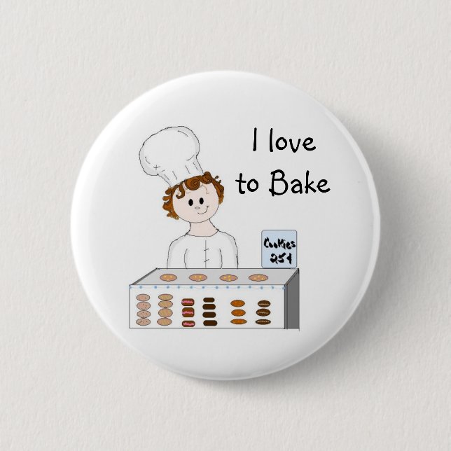 Baking 6 Cm Round Badge (Front)