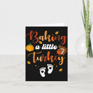 Baking A Little Turkey Thanksgiving Pregnancy Anno Card