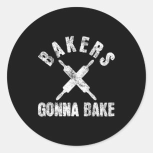 Baking Baker Bakery Classic Round Sticker