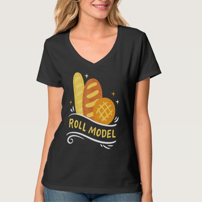 Baking Baker Bread Roll T-Shirt (Front)