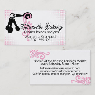 Baking bakery measuring spoons pastry chef business card