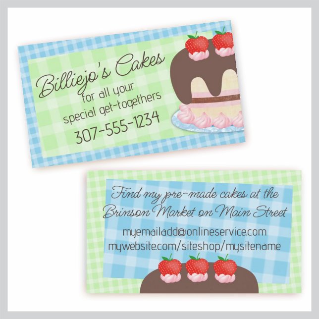 Baking bakery wedding cake artist pastry chef business card (Creator Uploaded)