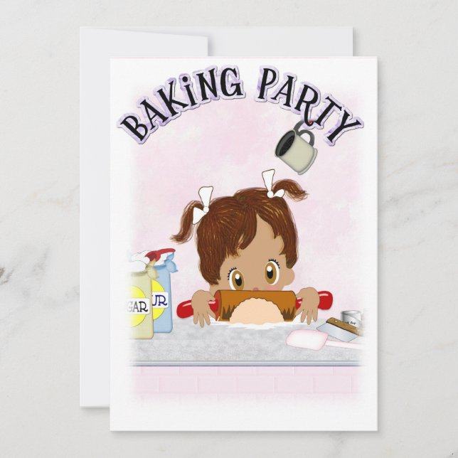 Baking Birthday Party Invitation (Front)