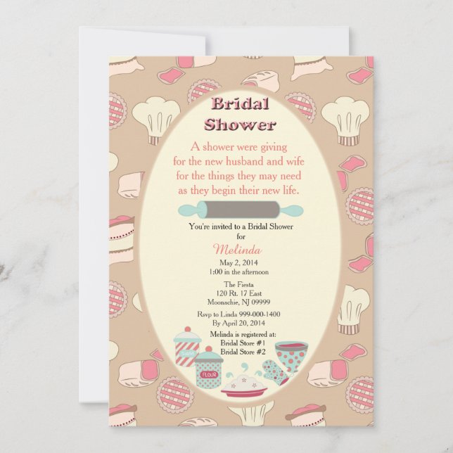 Baking Bridal Shower Invitation (Front)