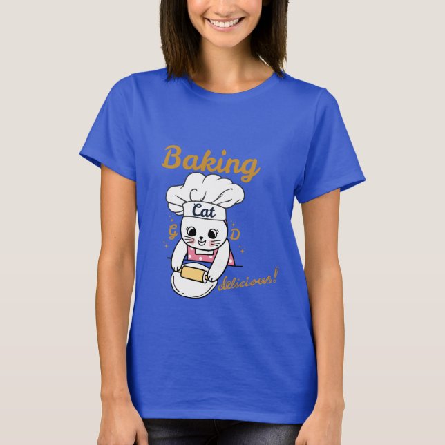 Baking Cat-DELICIOUS Good Design - Cute Cat Baking T-Shirt (Front)