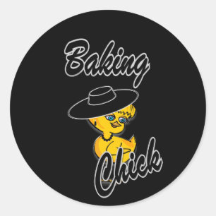 Baking Chick #4 Classic Round Sticker