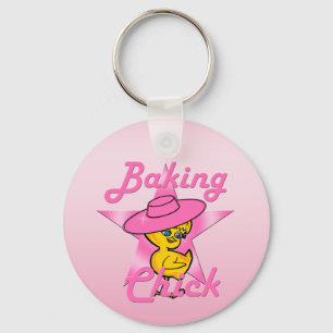 Baking Chick #8 Key Ring