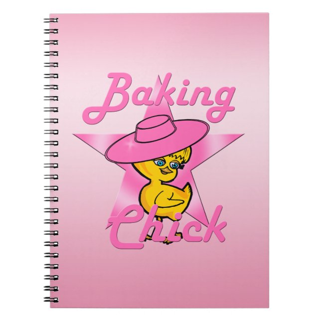 Baking Chick #8 Spiral Notebook (Front)