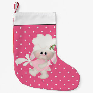 Baking Christmas Bunny Holiday stocking