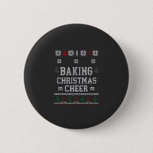 Baking Christmas Cheer Gingerbread Oven Knit Patte 6 Cm Round Badge