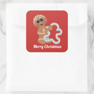 Baking Christmas gingerbread add message sticker