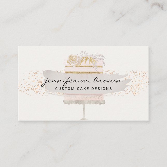 Baking Class Cookbook Teacher Business Card (Front)