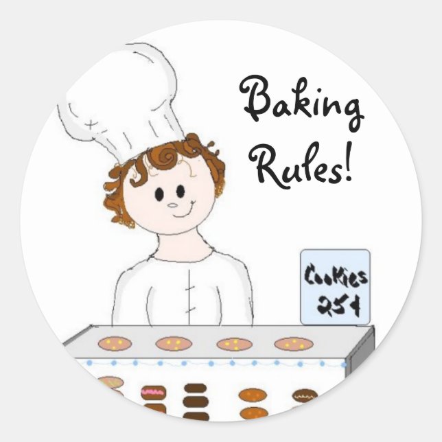 Baking Classic Round Sticker (Front)