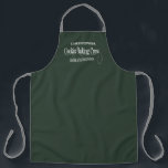 Baking Cookie Crew Apron<br><div class="desc">Give your Cookie crew their own personalized name apron in green or other color. Simple and modern typography style white text. Fun and funny Baking and Tasting Division. Great for company events,  baking with grandma or mom. Perfect for the Christmas holidays or all year round.</div>