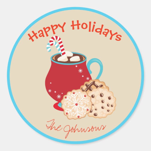 Baking Cookie Happy Holidays Gift Tag Christmas (Front)