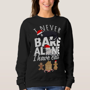 Baking Cookies with Cats at Christmas And Gingerbr Sweatshirt