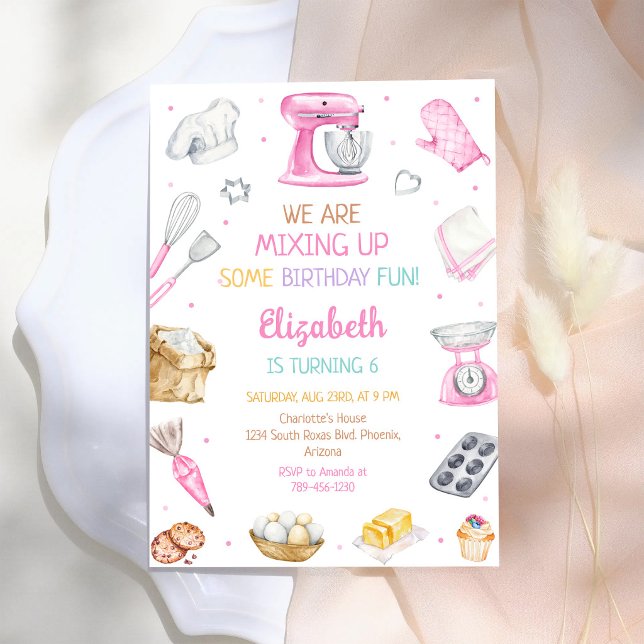 Baking Cooking Birthday Party Invitation (Creator Uploaded)