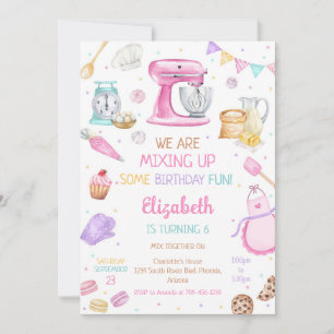 Baking Cooking Birthday Party Invitation
