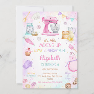Baking Cooking Birthday Party Invitation